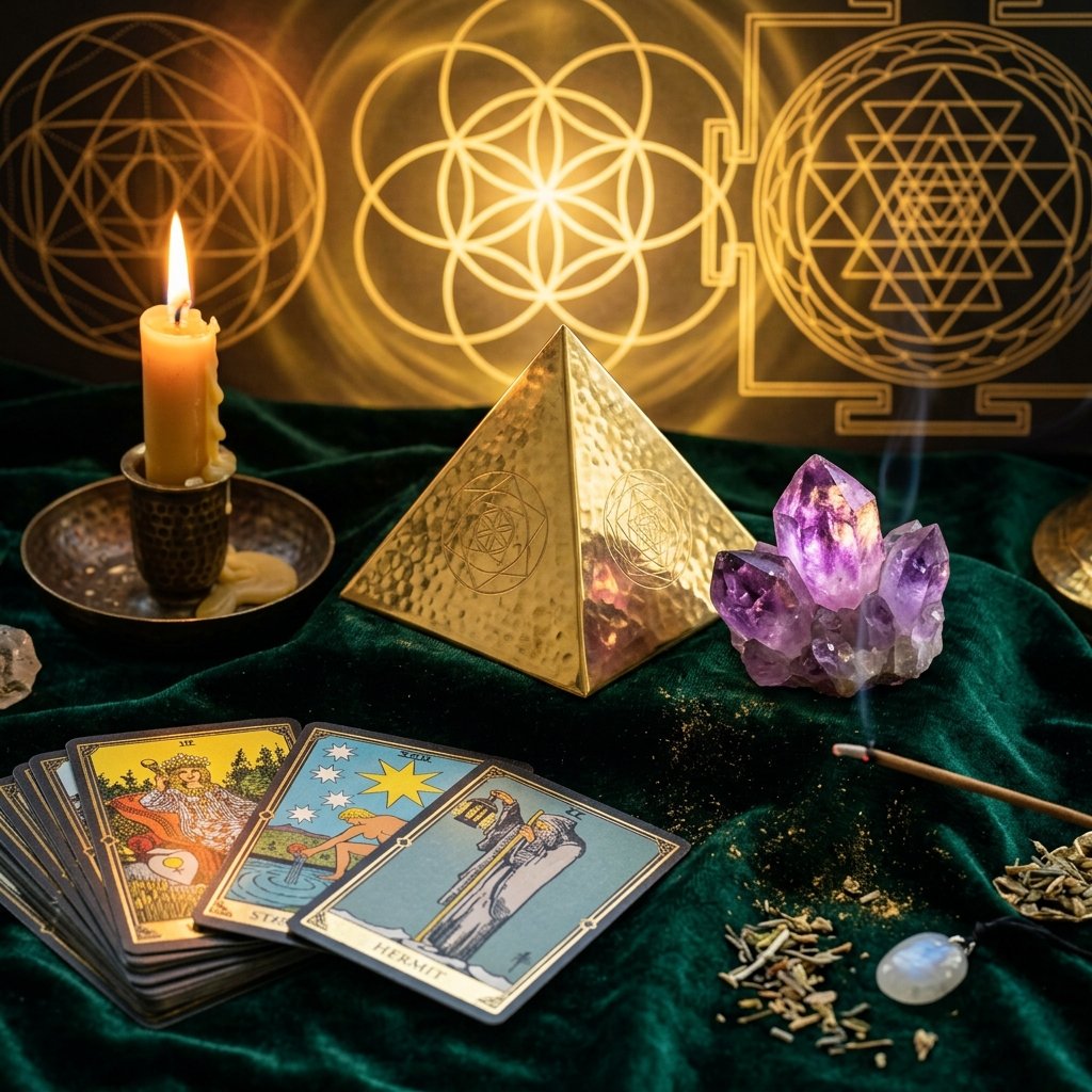 Tarot & Crystals Setup